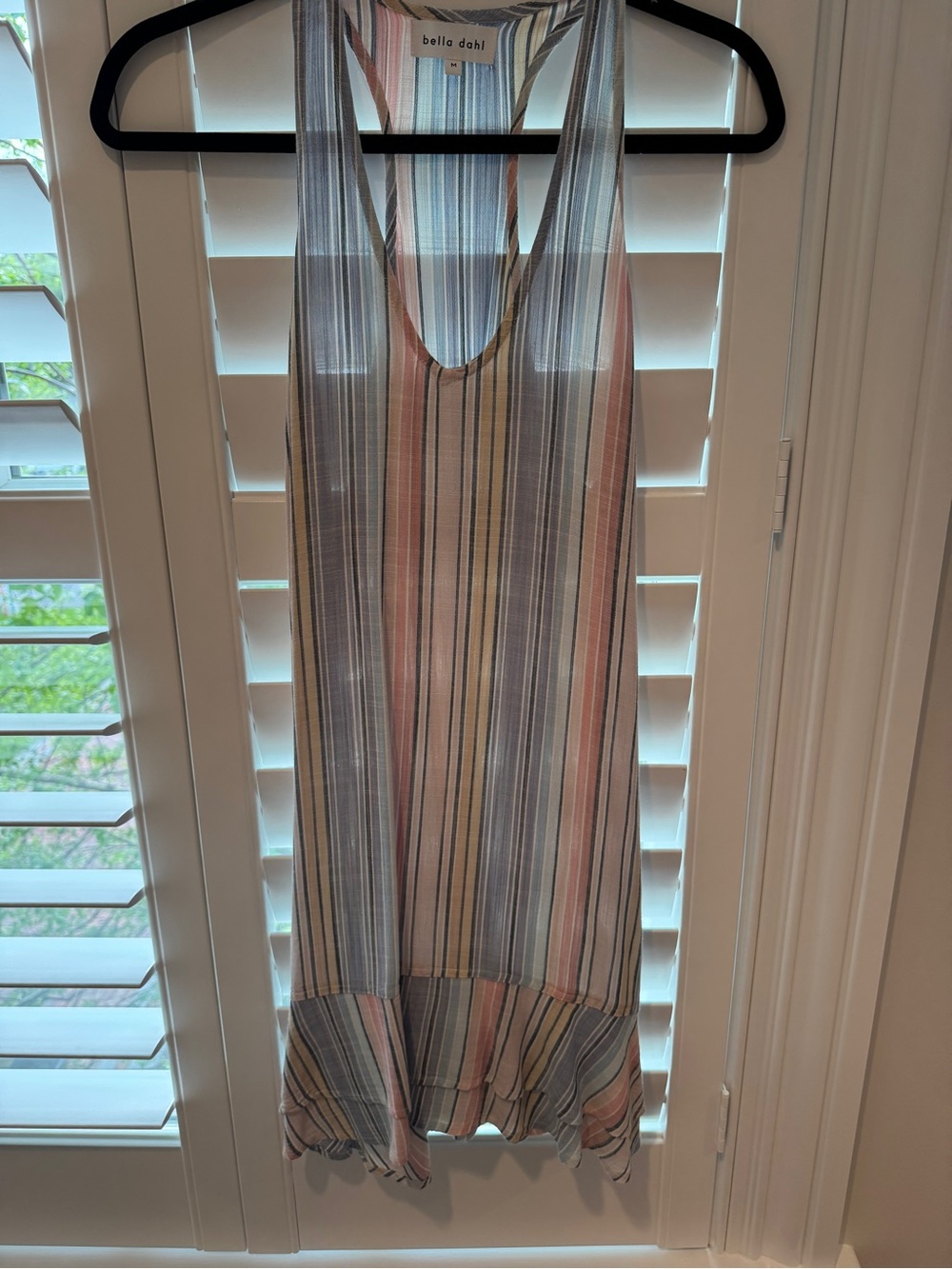 Bella Dahl Striped Sleeveless Tank Dress - Blue, Pink, Cream, Tan